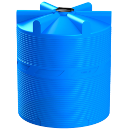 Емкость (резервуар) пластиковая вертикальная с крышкой, 10000 л, 400 мм, синий [TV10000S13]