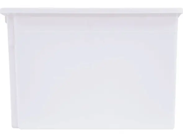 Ящик пластиковый сплошной с гладким дном, 600x400x400 мм, 75 л, белый [605 ГД м]