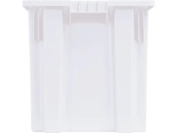 Ящик пластиковый сплошной с гладким дном, 600x400x400 мм, 75 л, белый [605 ГД м]