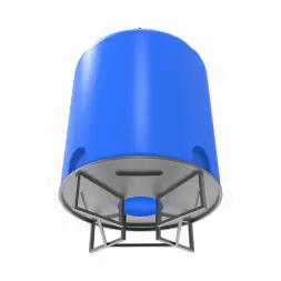 Емкость TR 10000 л под плотность до 1,2 г/см3 синяя на основании для полного слива F