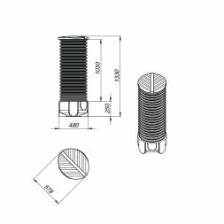 Колодец дренажный 2 м