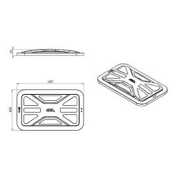 Ванна пластиковая пищевая с крышкой К, 400 л, HDPE, синий [121207.0400.601.002]