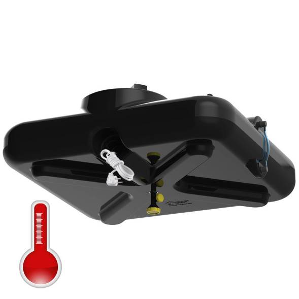 Бак пластиковый душевой с подогревом и уровнемером «РОСА», 200 л, черный [DRS200S112]