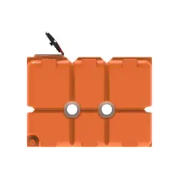 Емкость ST 2000л с патрубками 100мм с откидной крышкой оранжевая