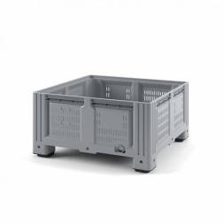 Крупногабаритный перфорированный пластиковый контейнер на ножках IBOX, 1130x1130x580 мм, серый [11.604S.92.С10]