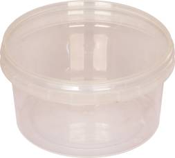 Контейнер п/п 0,485л. круглый, d-122 мм, с прозрачной крышкой цв. прозрачный(прозрачный)