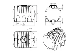 Емкость КАС 5000 HR красный
