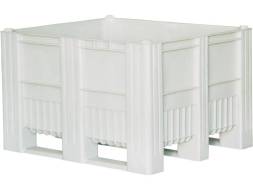 Крупногабаритный сплошной пластиковый контейнер на полозьях Big Box, 1200х1000х740 мм, желтый [12001000740-00]