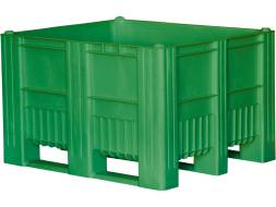 Крупногабаритный сплошной пластиковый контейнер на полозьях Big Box, 1200х1000х740 мм, желтый [12001000740-00]