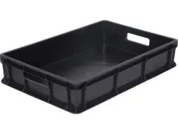 Ящик пластиковый сплошной, 600×400×120 мм, 22 л, зелёный [704.03.01]