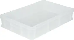 Ящик пластиковый сплошной, 600x400x120 мм, 22 л, белый [704.03.02 м]