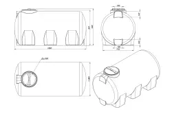 Емкость H 1000л зеленая