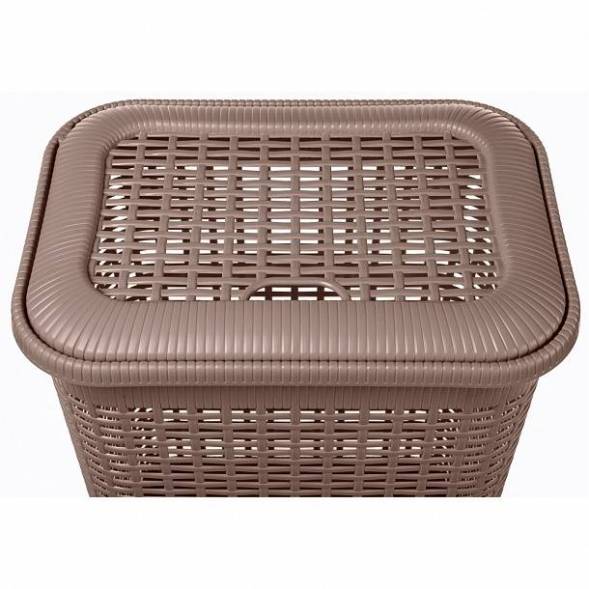 Корзина для белья 30л, коричневый