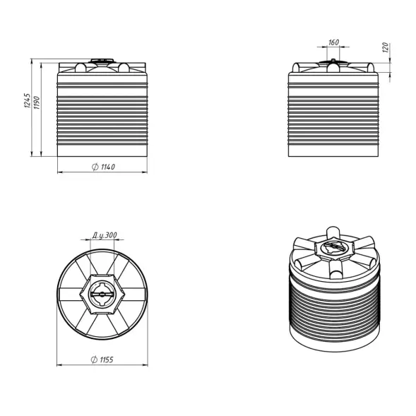 Емкость R ЭВЛ 1000л