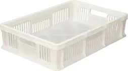 Ящик пластиковый перфорированный, 600×400×140 мм, 27 л, синий [705.01.01]