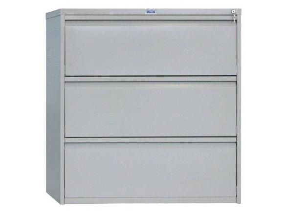 Шкаф металлический картотечный (картотека) ПРАКТИК AMF 1091/3, 3 ящика, 998х915х460 мм