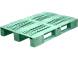 Паллет (поддон) пластиковый перфорированный на 3-х полозьях, 1200х800х150 мм, зеленый [1200800150-02]