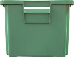 Ящик сплошной пластиковый, 600x400x300 мм, 52 л, зеленый [218-1]