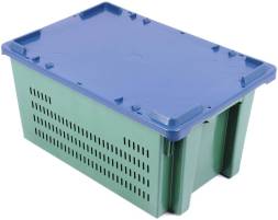 Пластиковый ящик 600х400х300 конусный с перфорацией стенок