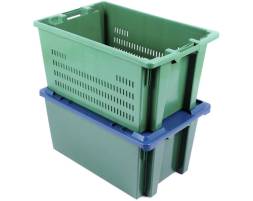 Пластиковый ящик 600х400х300 конусный с перфорацией стенок