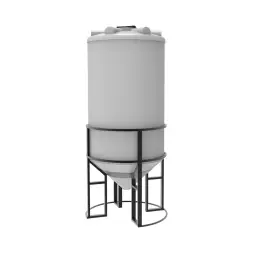 Емкость ФМ 2000 л под плотность до 1,2 г/см3 белая в обрешетке