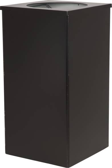 Урна для мусора металлическая Квадро-24, 80 литров, черный