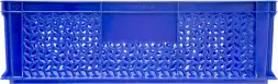 Ящик пластиковый перфорированный, 600×400×180 мм, 35 л, синий [706.01.01]
