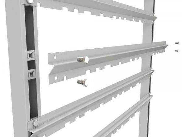 Стеллаж для пластиковых лотков ДВК SORTEX двухсторонний 1500x1000x800.06