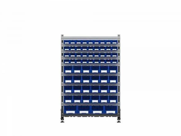 Стеллаж для пластиковых лотков ДВК SORTEX двухсторонний 1500x1000x800.05