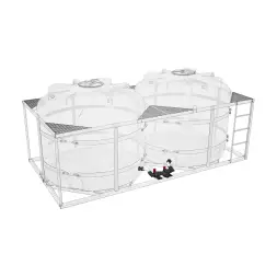 Комплект слива боковой с кранами G2 на две емкости TR