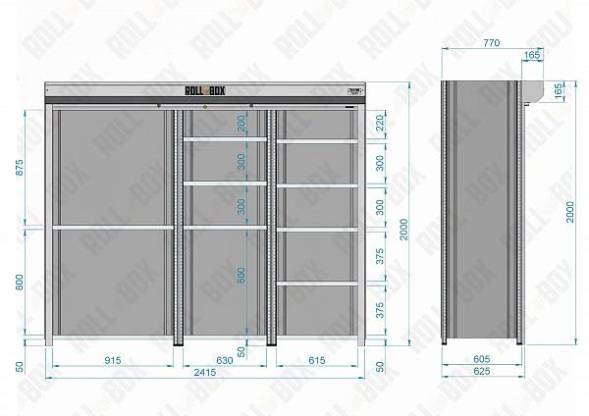 Металлический роллетный шкаф ROLL-BOX SIMPLE 24.06.356.V1