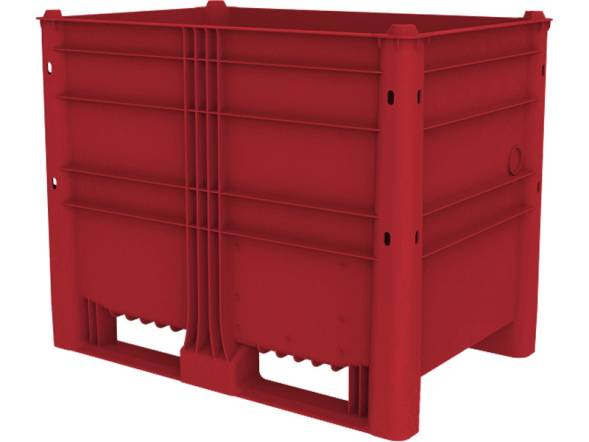 Крупногабаритный сплошной пластиковый контейнер EcoLine, 1200х800х950 мм, красный [EcoLine-650]