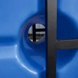 Емкость ST 2000л с патрубками 100мм под плотность до 1.5 г/см3 синяя в обрешетке