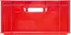 Ящик пластиковый сплошной с гладким дном Е2 (евроформат), 600x400x200 мм, 40 л, красный [207 гд]